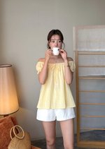 Janice Floral Blouse in Yellow