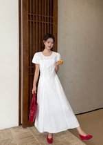 Gracie French Maxi Dress in White