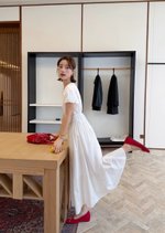 Gracie French Maxi Dress in White