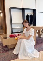 Gracie French Maxi Dress in White