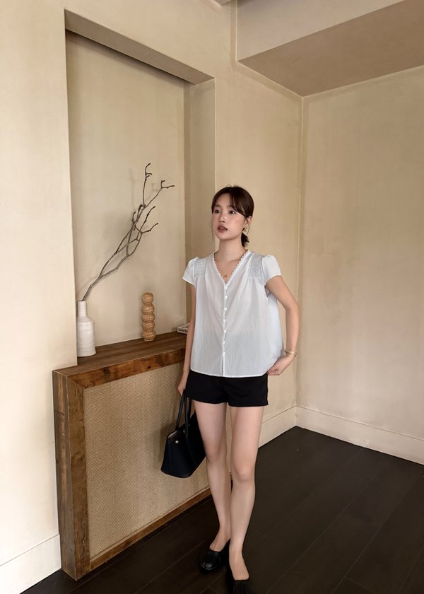 Doris Lacey Blouse in Baby Blue