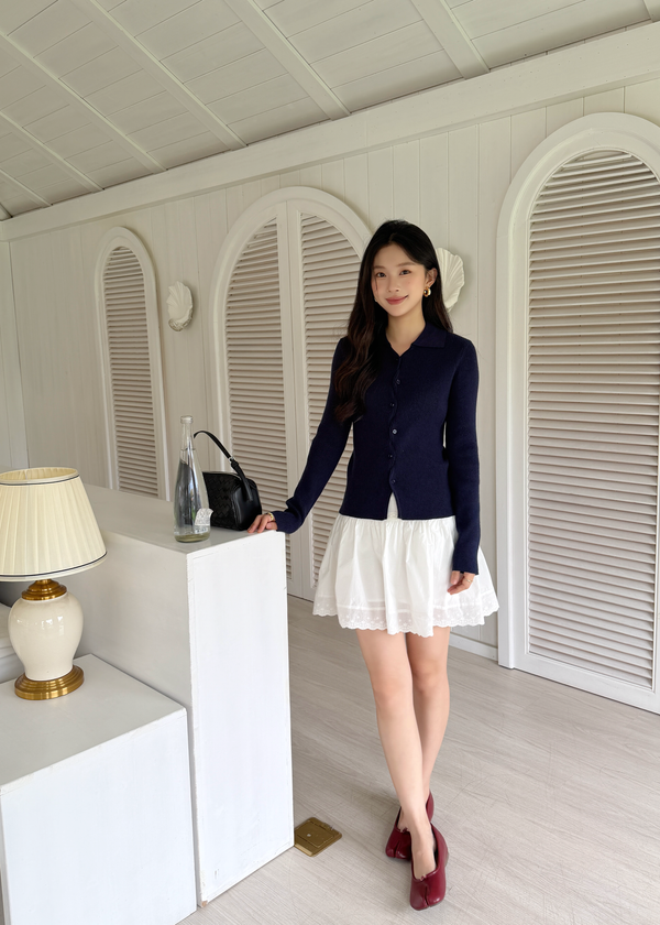 365 Days Basic Knit Top in Navy Blue