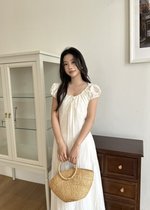 Ciara French Long Dress in Apricot