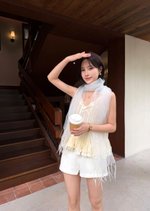 Kathy Ruffle Cami Top in Butter