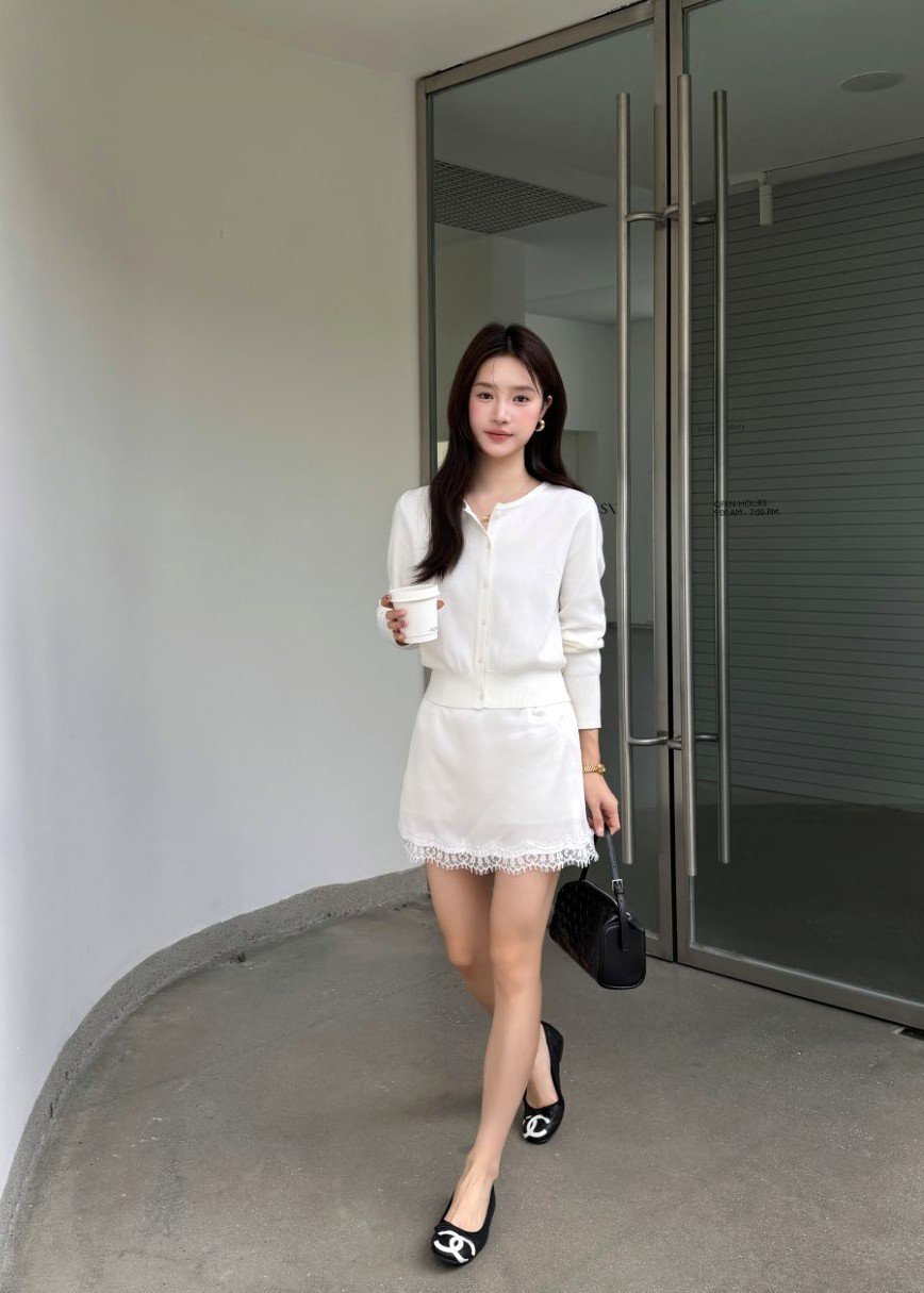 (BACKORDER) Mina Satin Skort in Champagne