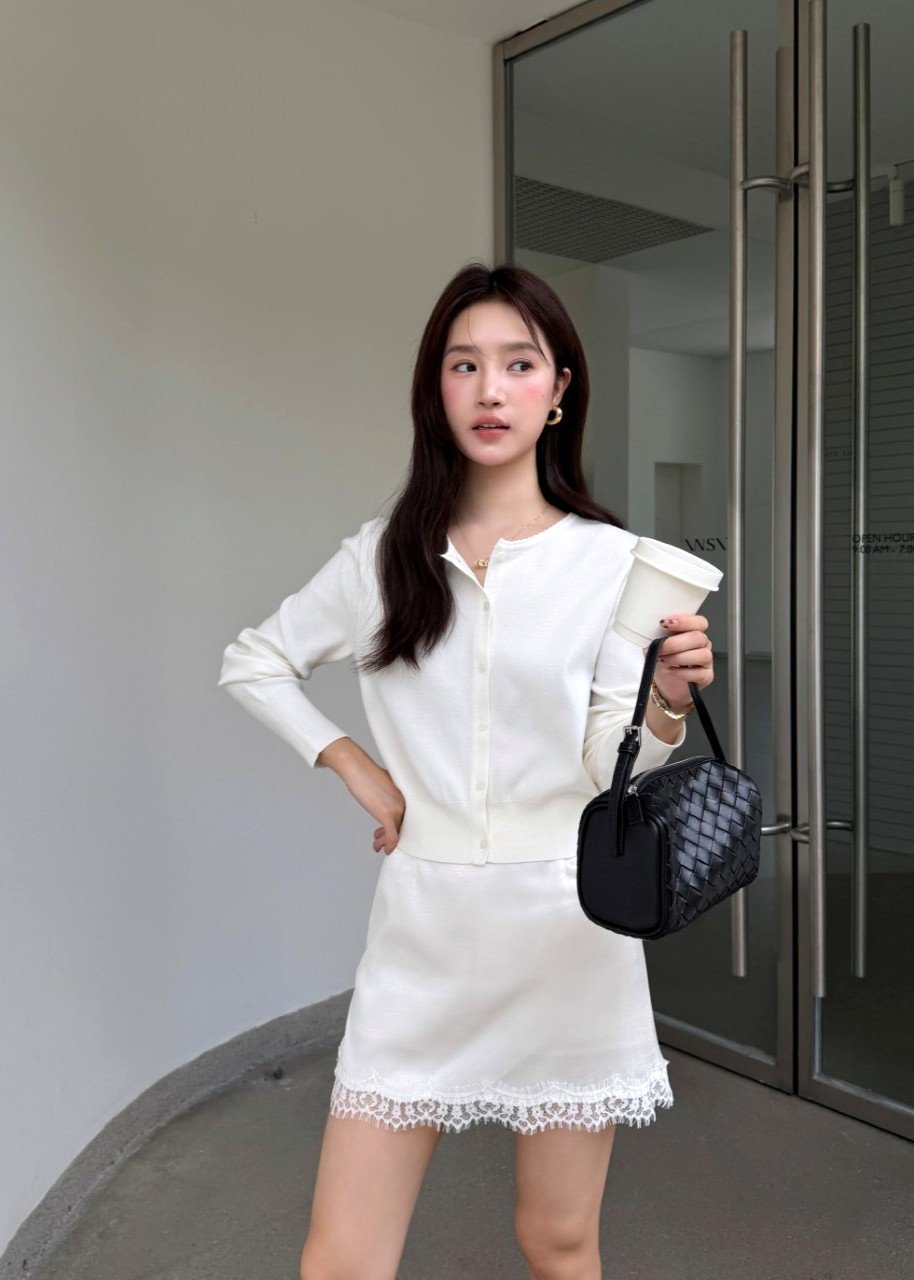 Serene Knit Cardigan in White