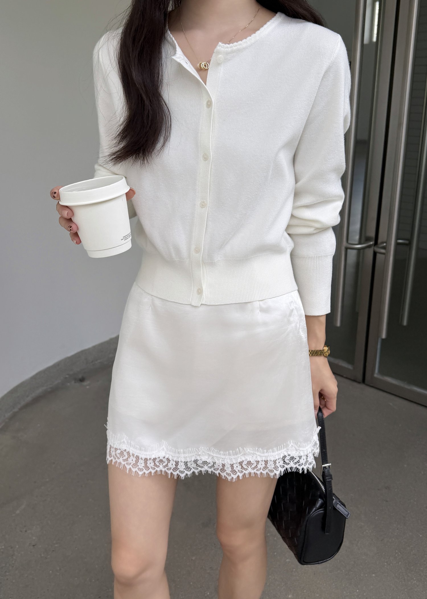 Serene Knit Cardigan in White