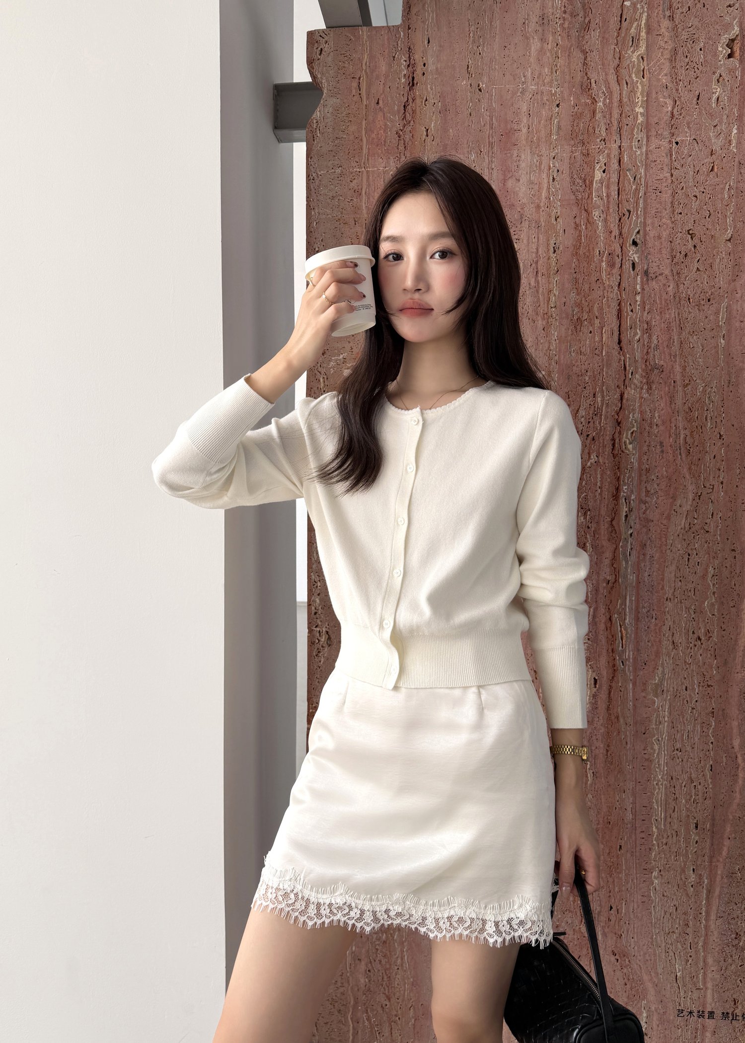 Serene Knit Cardigan in White