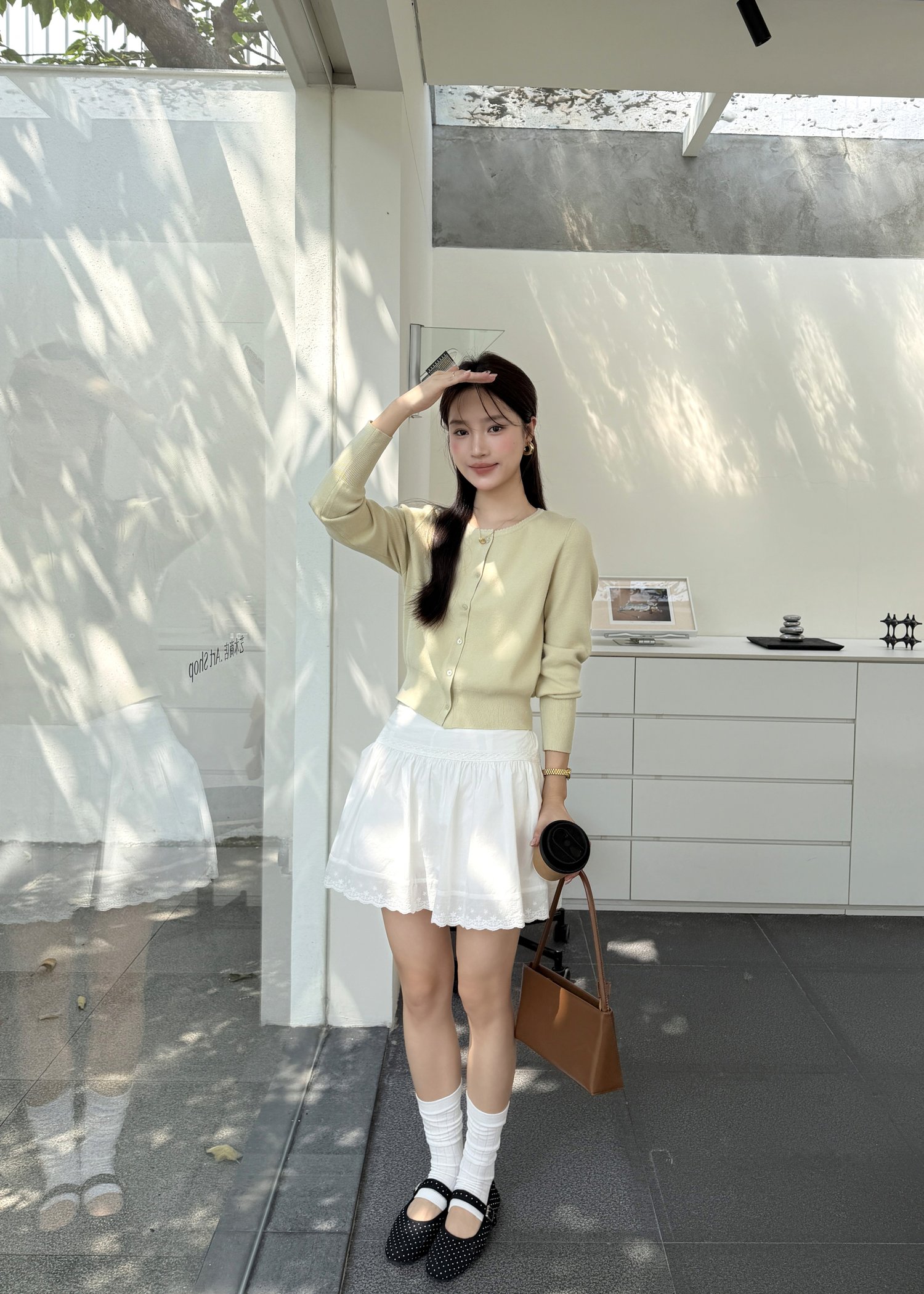 Serene Knit Cardigan in Avocado