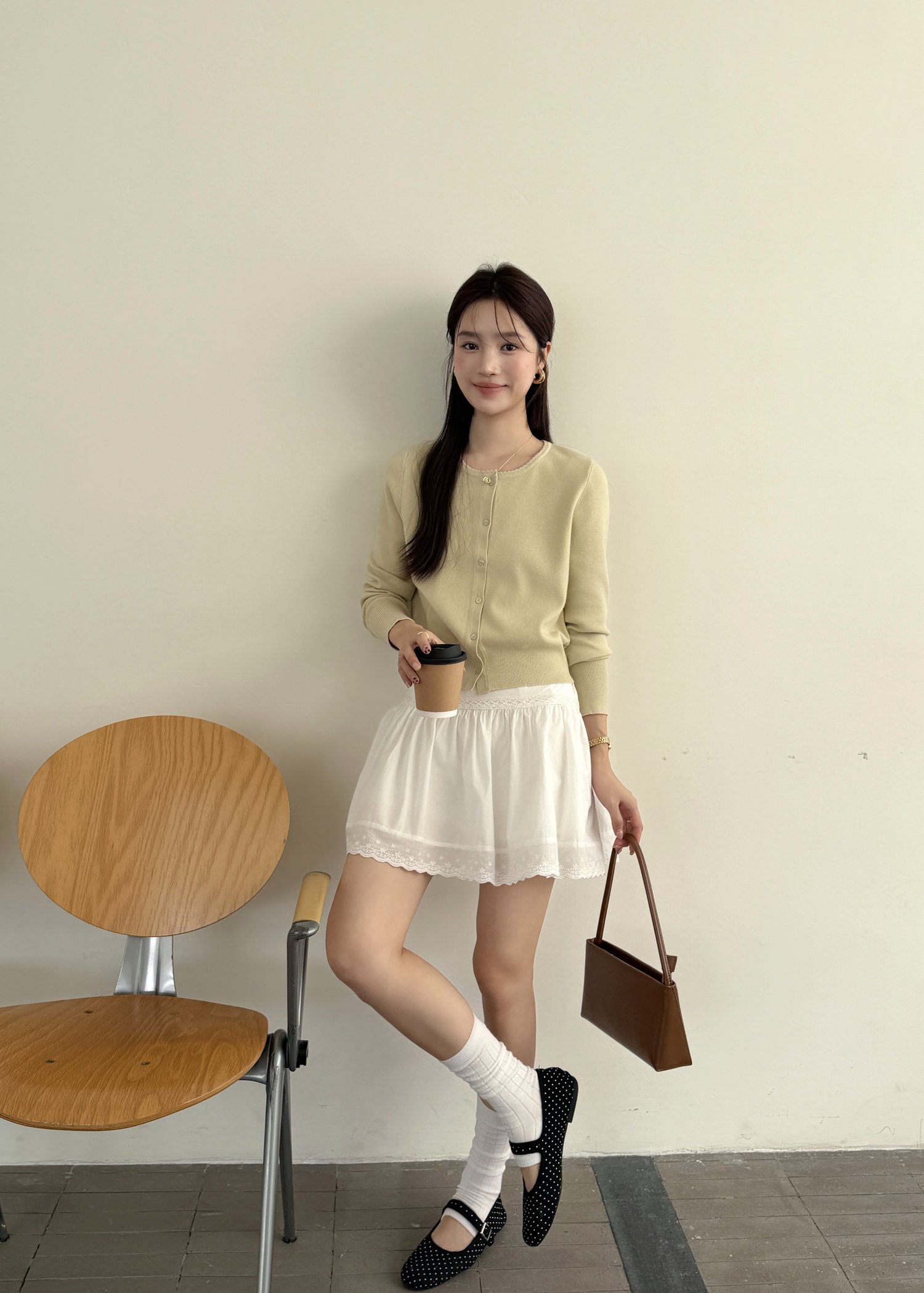 Serene Knit Cardigan in Avocado