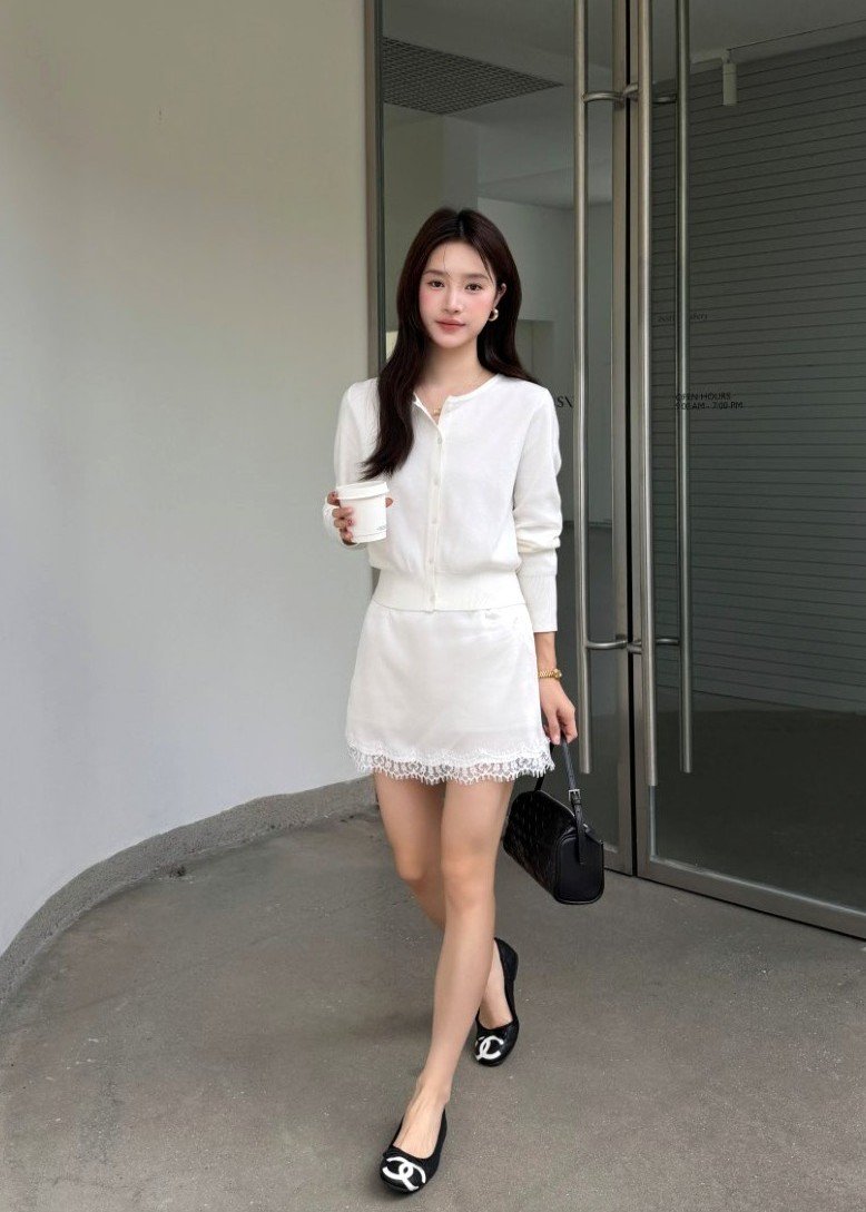 Serene Knit Cardigan in White