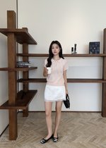 (BACKORDER) Mina Satin Skort in Champagne
