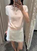 Naomi Collar Knit Top in Pink