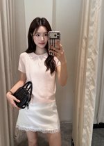 Naomi Collar Knit Top in Pink