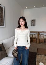 Lydia Mesh Top in Cream