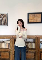 Lydia Mesh Top in Cream
