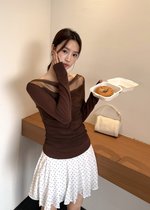 Lydia Mesh Top in Choco