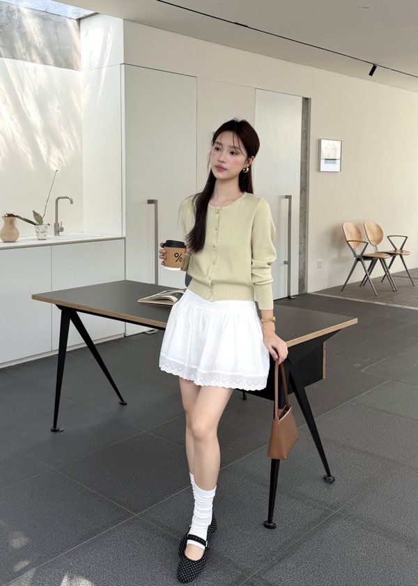 Serene Knit Cardigan in Avocado