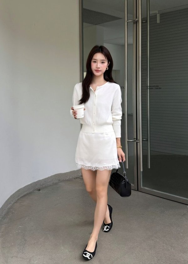 Serene Knit Cardigan in White